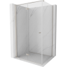 Mexen Mist-F faltbare Duschkabine links 85 x 120 cm, transparent, gebürstetes Nickel - 8A6T-085-120-97-00-L
