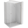 Mexen Mist-F faltbare Duschkabine rechts 105 x 80 cm, transparent, gebürsteter Nickel - 8A6T-105-080-97-00-P