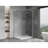Mexen Mist-F faltbare Duschkabine rechts 80 x 90 cm, transparent, gebürsteter Nickel - 8A6T-080-090-97-00-P