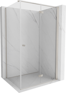 Mexen Mist-F faltbare Duschkabine rechts 100 x 95 cm, transparent, gebürstetes Nickel - 8A6T-100-095-97-00-P