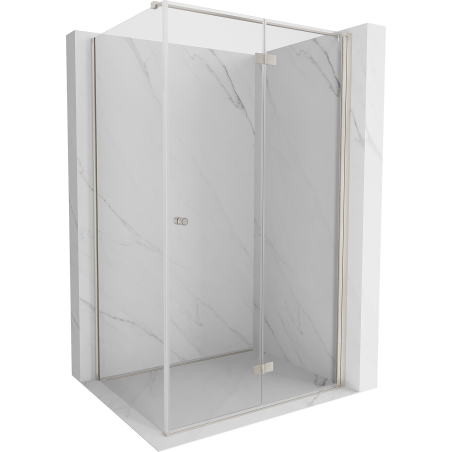 Mexen Mist-F faltbare Duschkabine rechts 75 x 120 cm, transparent, gebürstetes Nickel - 8A6T-075-120-97-00-P