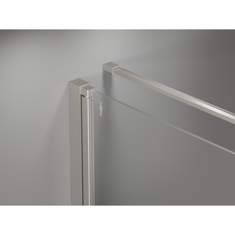 Mexen Mist-F faltbare Duschkabine rechts 115 x 120 cm, transparent, gebürsteter Nickel - 8A6T-115-120-97-00-P