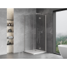 Mexen Mist-F faltbare Duschkabine rechts 120 x 120 cm, transparent, gebürsteter Nickel - 8A6T-120-120-97-00-P