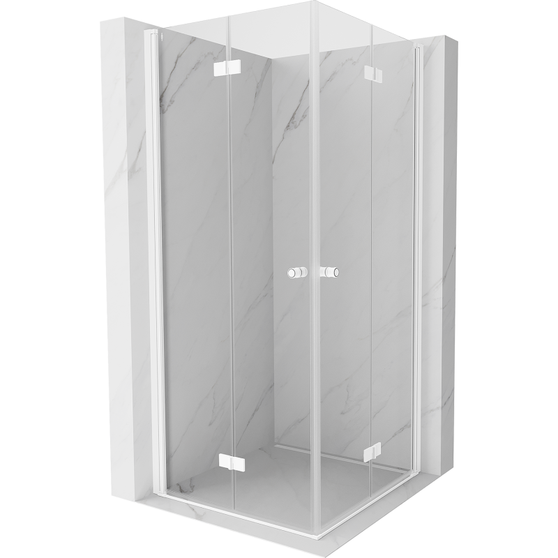 Mexen Mist-F Duo faltbare Duschkabine 70 x 70 cm, transparent, weiß - 8A6-070L-070P-20-00