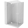 Mexen Mist-F Duo faltbare Duschkabine links 100 x 90 cm, transparent, weiß - 8A6-100L-090P-20-00