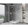 Mexen Mist-F Duo Falt-Duschkabine links 110 x 90 cm, transparent, weiß - 8A6-110L-090P-20-00