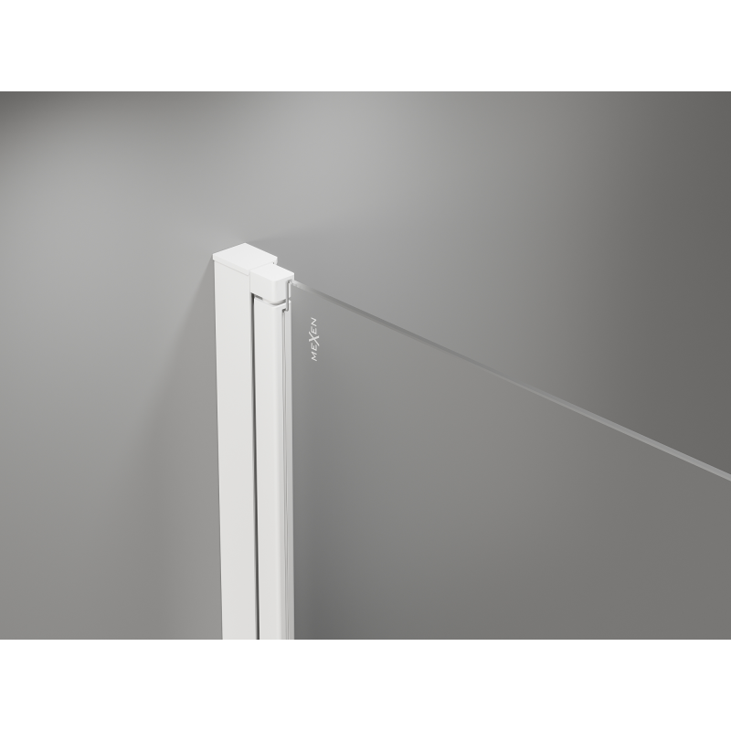 Mexen Mist-F Duo Faltbare Duschkabine links 110 x 95 cm, transparent, weiß - 8A6-110L-095P-20-00