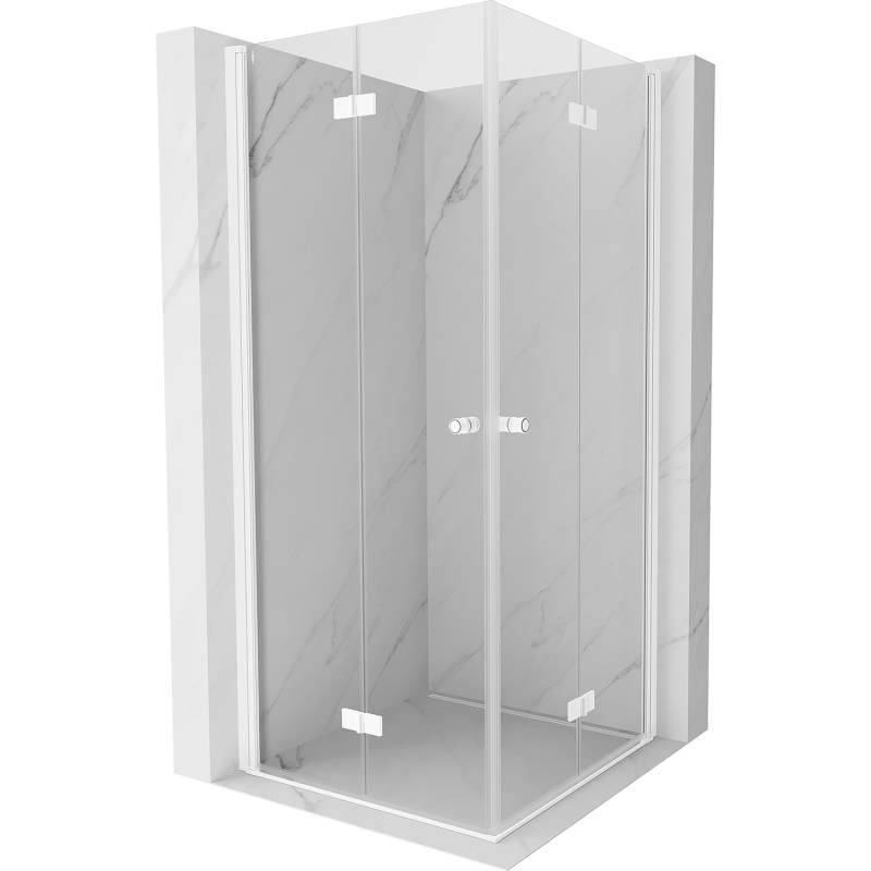 Mexen Mist-F Duo Duschkabine faltbar 105 x 105 cm, transparent, weiß - 8A6-105L-105P-20-00