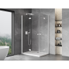 Mexen Mist-F Duo klappbare Duschkabine links 110 x 105 cm, transparent, weiß - 8A6-110L-105P-20-00