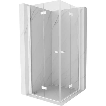 Mexen Mist-F Duo faltbare Duschkabine 110 x 110 cm, transparent, weiß - 8A6-110L-110P-20-00