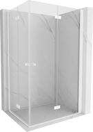 Mexen Mist-F Duo Duschkabine klappbar rechts 85 x 120 cm, transparent, weiß - 8A6-085L-120P-20-00