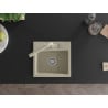 Mexen Milo Granitspüle 1-beckig mit Küchenarmatur Duero, beige - 6505-69-671600-69