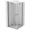 Mexen Mist-F Duo Falttür-Duschkabine 70 x 70 cm, transparent, gebürstetes Gunsmoke - 8A6-070L-070P-66-00