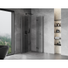 Mexen Mist-F Duo Falttür-Duschkabine 70 x 70 cm, transparent, gebürstetes Gunsmoke - 8A6-070L-070P-66-00