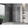 Mexen Mist-F Duo Duschkabine faltbar links 90 x 80 cm, transparent, gebürstetes Gun Gray - 8A6-090L-080P-66-00