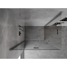Mexen Mist-F Duo klappbare Duschkabine links 95 x 85 cm, transparent, gebürstetes Gun Gray - 8A6-095L-085P-66-00
