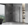 Mexen Mist-F Duo Duschkabine faltbar links 110 x 90 cm, transparent, gebürstetes Gun Gray - 8A6-110L-090P-66-00