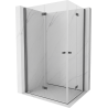 Mexen Mist-F Duo faltbare Duschkabine links 110 x 95 cm, transparent, gebürstetes Gun Gray - 8A6-110L-095P-66-00