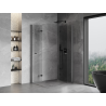 Mexen Mist-F Duo Duschkabine faltbar rechts 80 x 100 cm, transparent, gebürstetes Gun Gray - 8A6-080L-100P-66-00