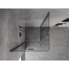 Mexen Mist-F Duo faltbare Duschkabine 100 x 100 cm, transparent, gebürstetes Gun Grey - 8A6-100L-100P-66-00