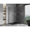 Mexen Mist-F Duo Duschkabine klappbar rechts 95 x 110 cm, transparent, gebürstetes Gun Gray - 8A6-095L-110P-66-00