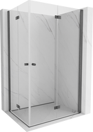 Mexen Mist-F Duo faltbare Duschkabine rechts 75 x 115 cm, transparent, Gun Grey gebürstet - 8A6-075L-115P-66-00