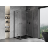 Mexen Mist-F Duo faltbare Duschkabine rechts 75 x 120 cm, transparent, gebürstetes Grau - 8A6-075L-120P-66-00