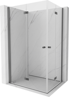 Mexen Mist-F Duo faltbare Duschkabine links 100 x 95 cm, transparent, Gun Metal - 8A6-100L-095P-95-00