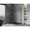 Mexen Mist-F Duo klappbare Duschkabine links 115 x 110 cm, transparent, Gewehr Metall - 8A6-115L-110P-95-00