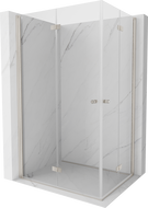 Mexen Mist-F Duo klappbare Duschkabine links 110 x 90 cm, transparent, gebürsteter Nickel - 8A6-110L-090P-97-00