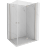 Mexen Mist-F Duo Duschkabine faltbar rechts 85 x 95 cm, transparent, gebürstetes Nickel - 8A6-085L-095P-97-00