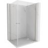 Mexen Mist-F Duo klappbare Duschkabine rechts 70 x 110 cm, transparent, gebürsteter Nickel - 8A6-070L-110P-97-00