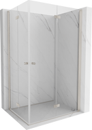 Mexen Mist-F Duo faltbare Duschkabine rechts 80 x 110 cm, transparent, gebürsteter Nickel - 8A6-080L-110P-97-00