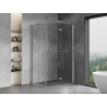 Mexen Mist-F Duo Duschkabine klappbar rechts 70 x 115 cm, transparent, gebürsteter Nickel - 8A6-070L-115P-97-00
