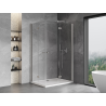 Mexen Mist-F Duo faltbare Duschkabine rechts 115 x 120 cm, transparent, gebürsteter Nickel - 8A6-115L-120P-97-00