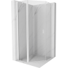 Mexen Mist fünfeckige Duschkabine mit Drehtür 90 x 90 cm, transparent, weiß - 8A8-090-090-20-00