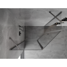 Mexen Mist asymmetrische, pentagonale Duschkabine, schwenkbar 100 x 80 cm, transparent, Gun Metal - 8A8-100-080-95-00