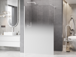 Mexen Kioto Duschwand Walk-in 110 x 200 cm, ombre weiß 8 mm, weiß - 800-110-101-20-86