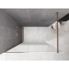 Mexen Kioto Duschwand Walk-in 110 x 200 cm, Ombre Weiß 8 mm, gebürstetes Kupfer - 800-110-101-65-86