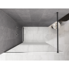 Mexen Kioto Duschwand Walk-in 140 x 200 cm, weißes Ombre 8 mm, gebürstetes Gun Gray - 800-140-101-66-86
