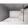 Mexen Kioto Duschwand Walk-in 150 x 200 cm, weiß Ombre 8 mm, gebürstetes Gun Gray - 800-150-101-66-86