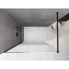 Mexen Kioto Duschwand Walk-in 140 x 200 cm, ombre weiß 8 mm, schwarz - 800-140-101-70-86
