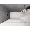 Mexen Kioto Duschwand Walk-in 150 x 200 cm, weißer Ombre 8 mm, schwarz - 800-150-101-70-86