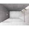 Mexen Kioto Duschwand Walk-in 100 x 200 cm, Ombre Weiß 8 mm, gebürsteter Nickel - 800-100-101-97-86