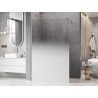 Mexen Kioto Duschwand Walk-in 120 x 200 cm, weißes Ombre 8 mm, gebürstetes Nickel - 800-120-101-97-86