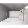Mexen Kioto Walk-in-Duschwand 130 x 200 cm, weißer Ombre, 8 mm, gebürstetes Nickel - 800-130-101-97-86