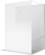Mexen Kioto freistehende Duschwand 100 x 200 cm, weißer Ombre 8 mm, weiß - 800-100-002-20-86