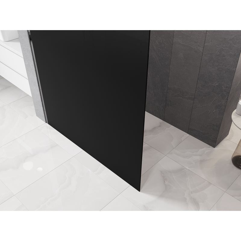 Mexen Kioto Duschwand Walk-in 100 x 200 cm, ombre schwarz 8 mm, chrom - 800-100-101-01-76