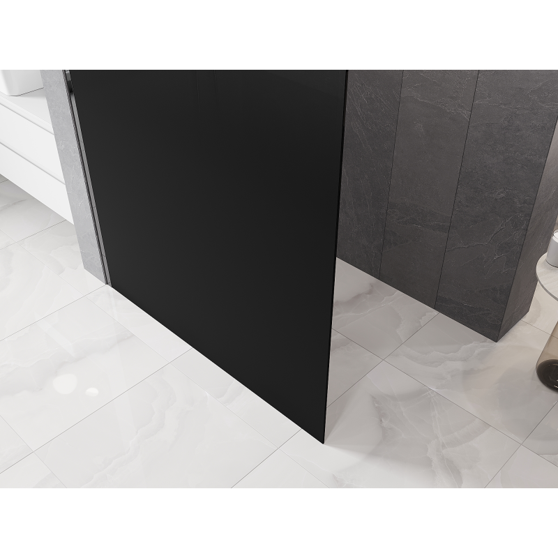 Mexen Kioto Duschwand Walk-in 130 x 200 cm, ombre schwarz 8 mm, Chrom - 800-130-101-01-76