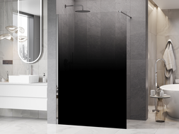 Mexen Kioto Duschwand Walk-in 150 x 200 cm, ombre schwarz 8 mm, chrom - 800-150-101-01-76